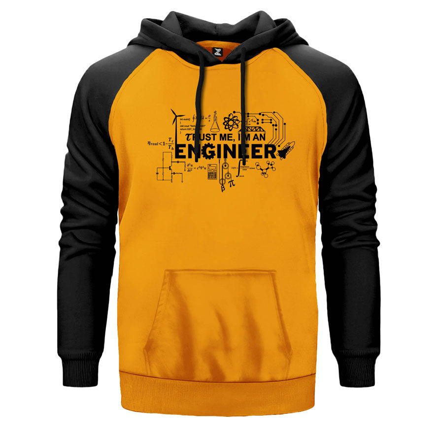 Mühendis Trust Me Çift Renk Reglan Kol Sweatshirt