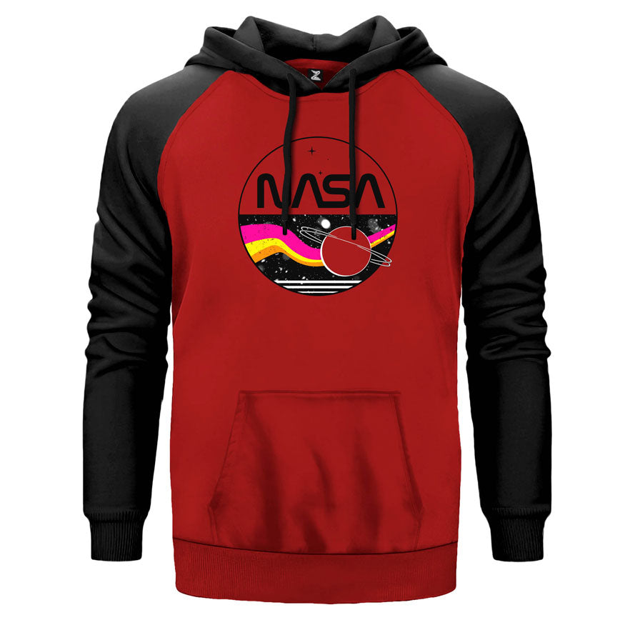 Nasa Retro Çift Renk Reglan Kol Sweatshirt