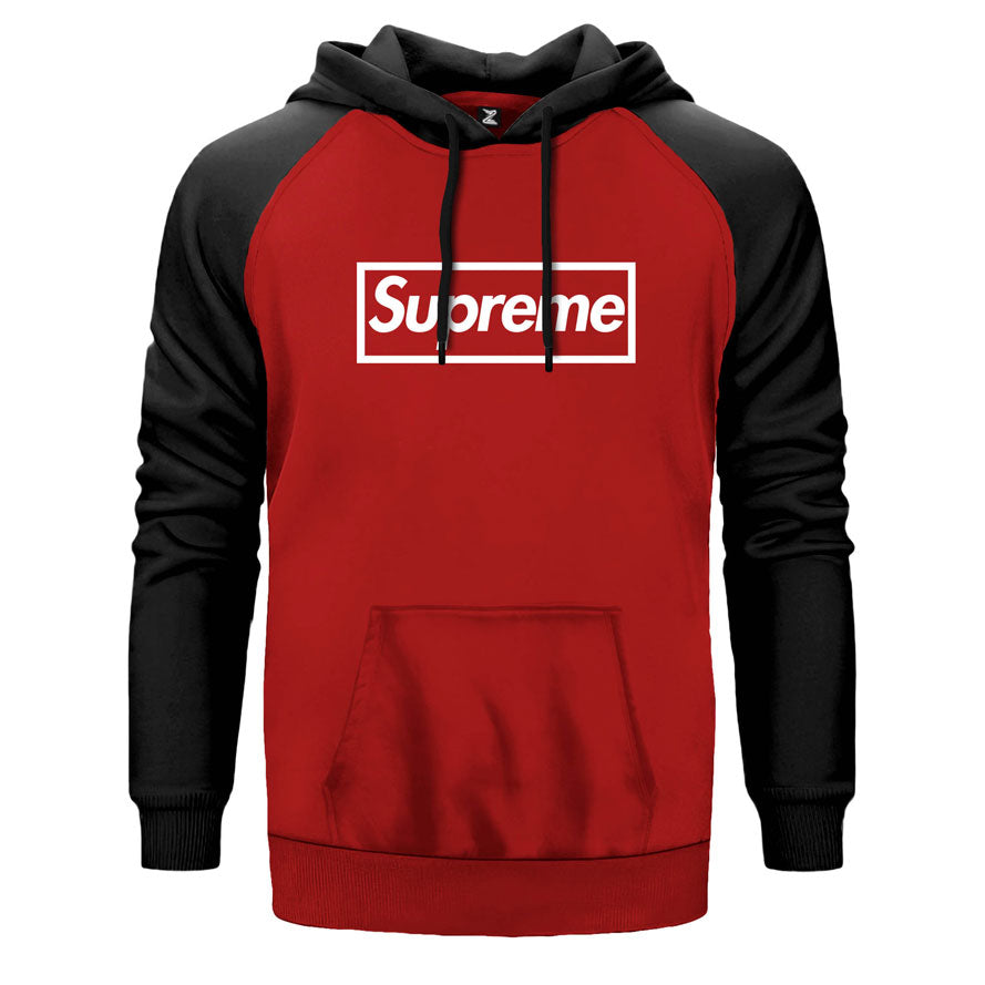 Supreme Çift Renk Reglan Kol Sweatshirt
