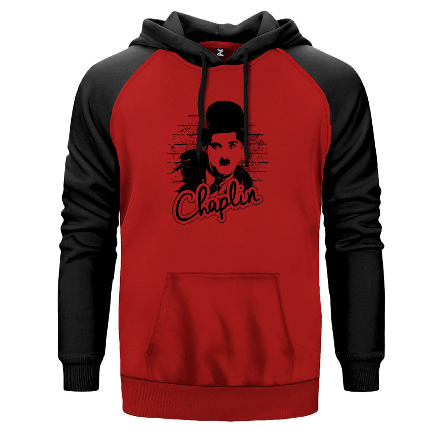 Charlie Chaplin Wall Çift Renk Reglan Kol Sweatshirt