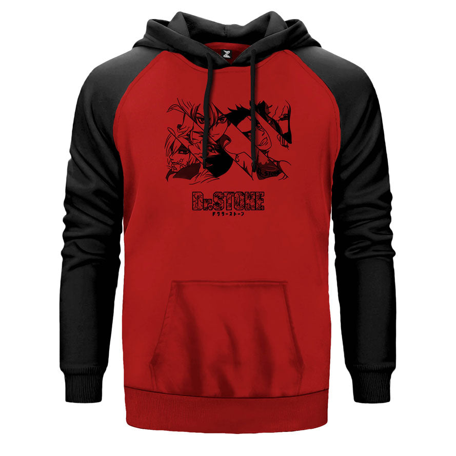 Dr.Stone Team Çift Renk Reglan Kol Sweatshirt