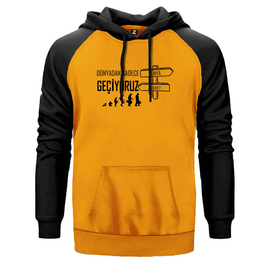 Dünya Ahiret Çift Renk Reglan Kol Sweatshirt