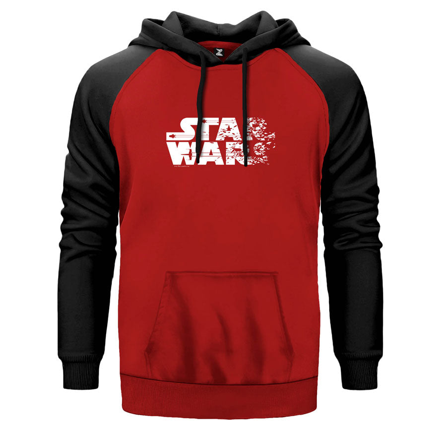 Star Wars Logo 2 Çift Renk Reglan Kol Sweatshirt