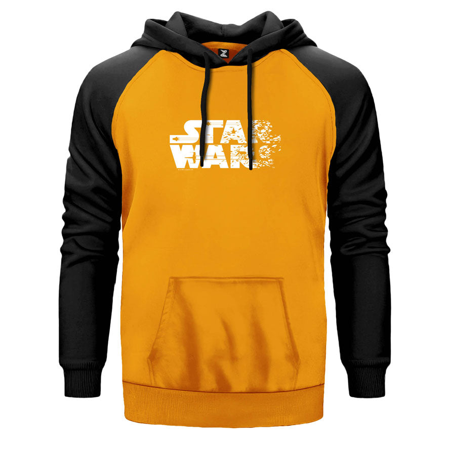 Star Wars Logo 2 Çift Renk Reglan Kol Sweatshirt