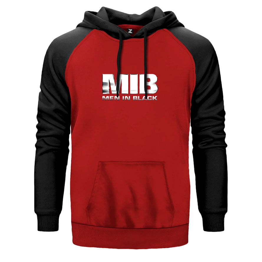 Men in Black Logo Çift Renk Reglan Kol Sweatshirt