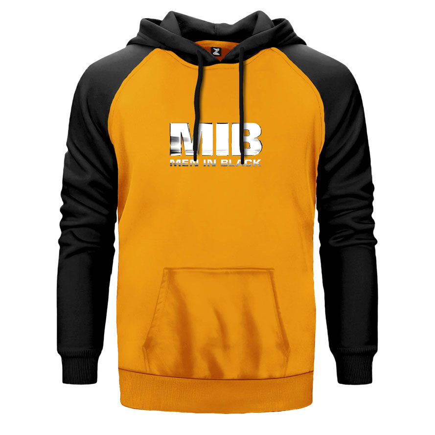 Men in Black Logo Çift Renk Reglan Kol Sweatshirt