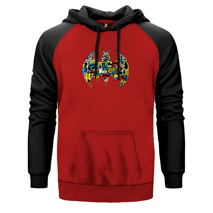 Batgirl Logo Çift Renk Reglan Kol Sweatshirt