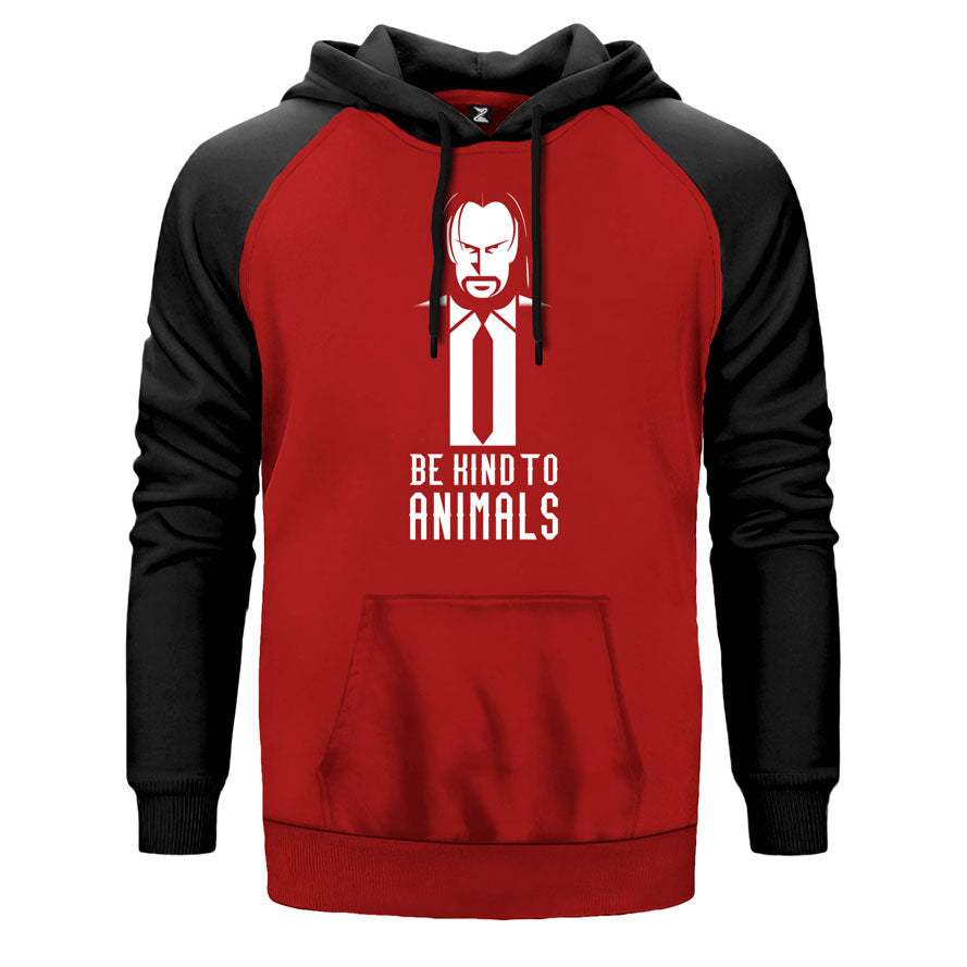 John Wick Be Kind Animals Çift Renk Reglan Kol Sweatshirt