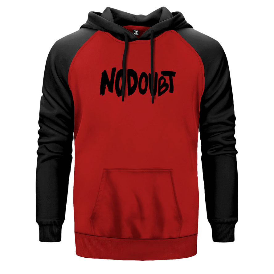 No Doubt Text Çift Renk Reglan Kol Sweatshirt