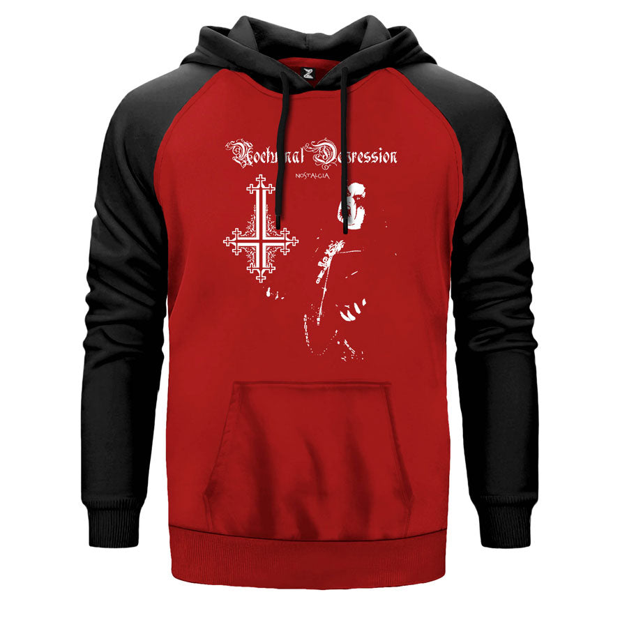 Nocturnal Depression Çift Renk Reglan Kol Sweatshirt