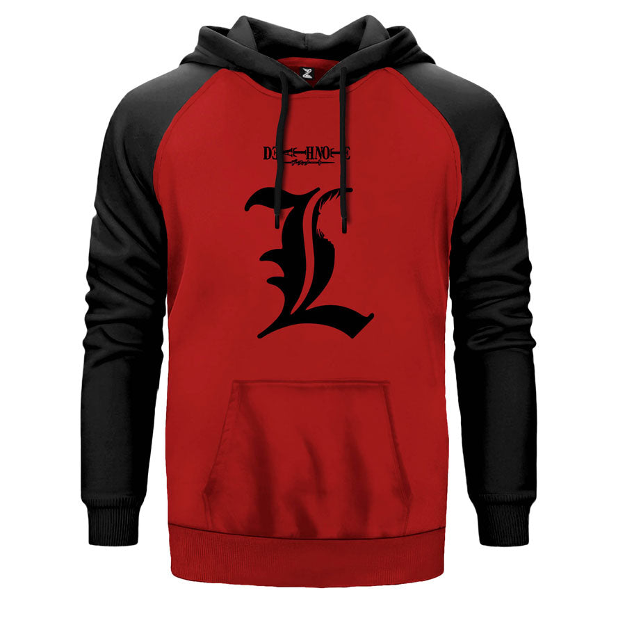 Death Note L Çift Renk Reglan Kol Sweatshirt