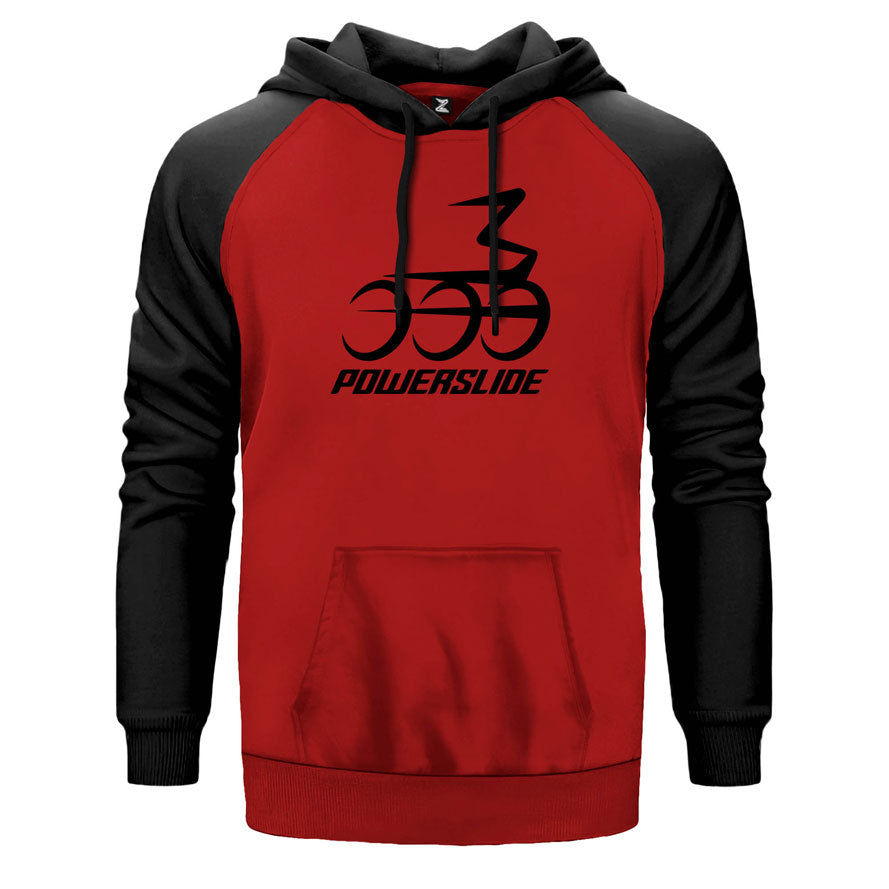 Powerslide Logo Çift Renk Reglan Kol Sweatshirt