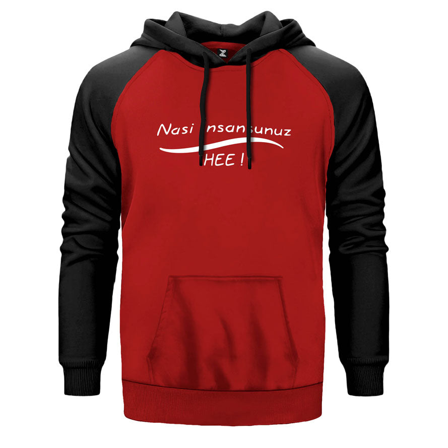 Nasi İnsansunuz Çift Renk Reglan Kol Sweatshirt