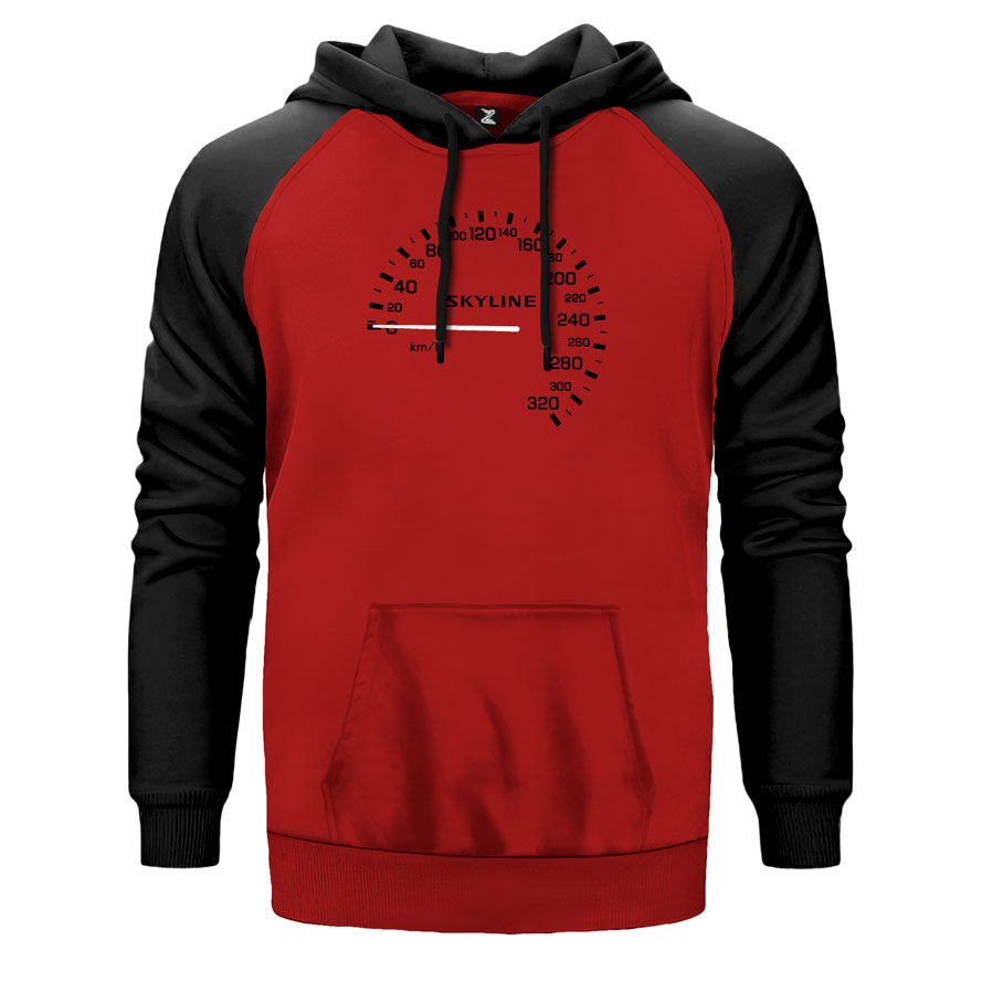 Nissan Skyline Speedmeter Çift Renk Reglan Kol Sweatshirt