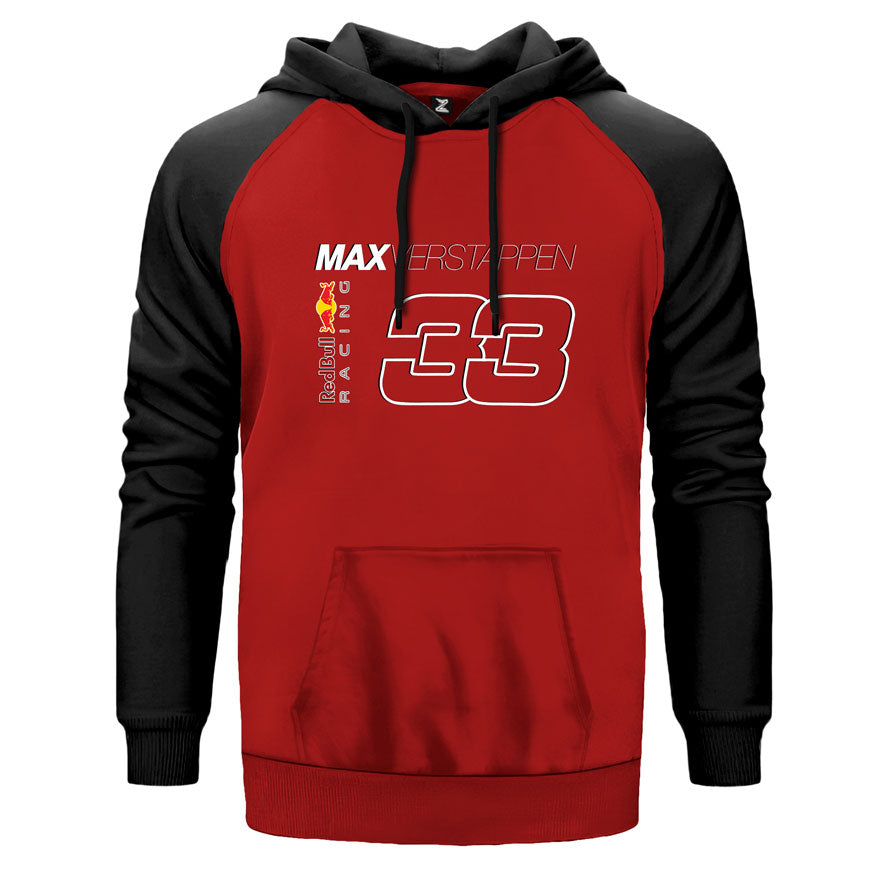 F1 33 Max Verstappen Çift Renk Reglan Kol Sweatshirt