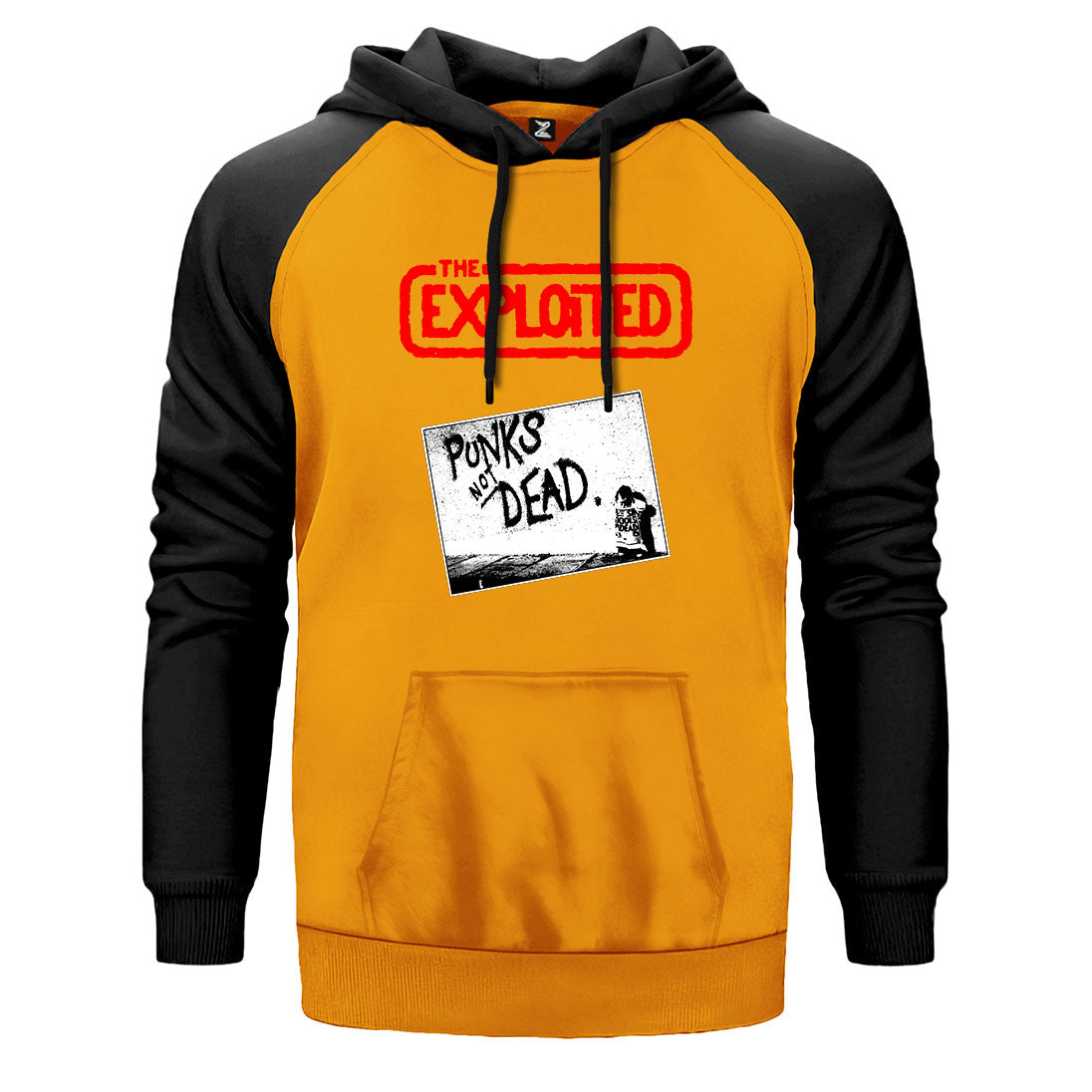 The Exploited Punks Not Dead Çift Renk Reglan Kol Sweatshirt