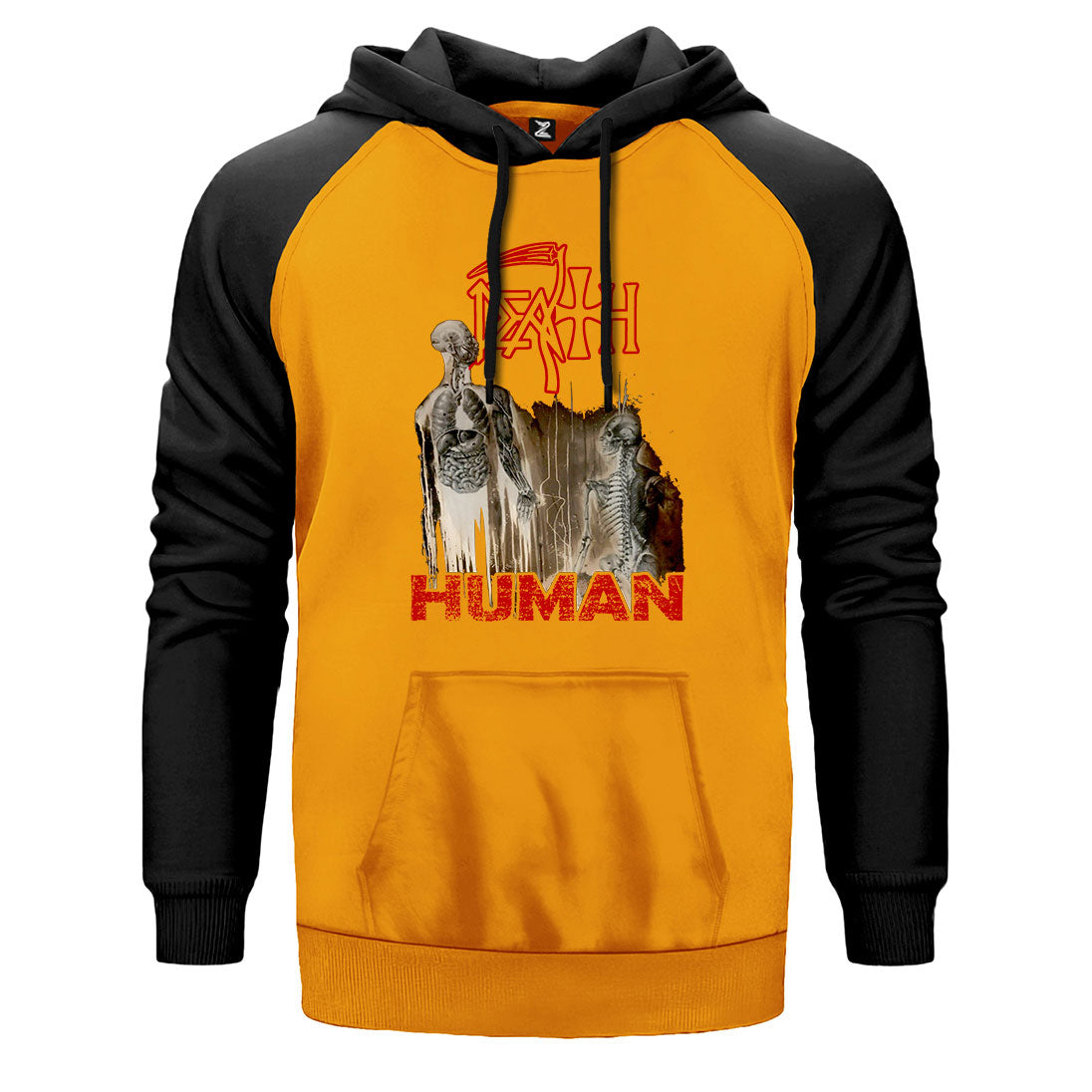 Death Human Çift Renk Reglan Kol Sweatshirt