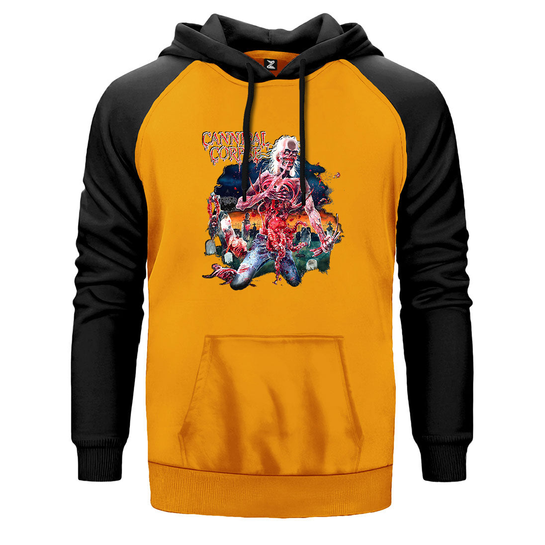 Cannibal Corpse Skull Çift Renk Reglan Kol Sweatshirt