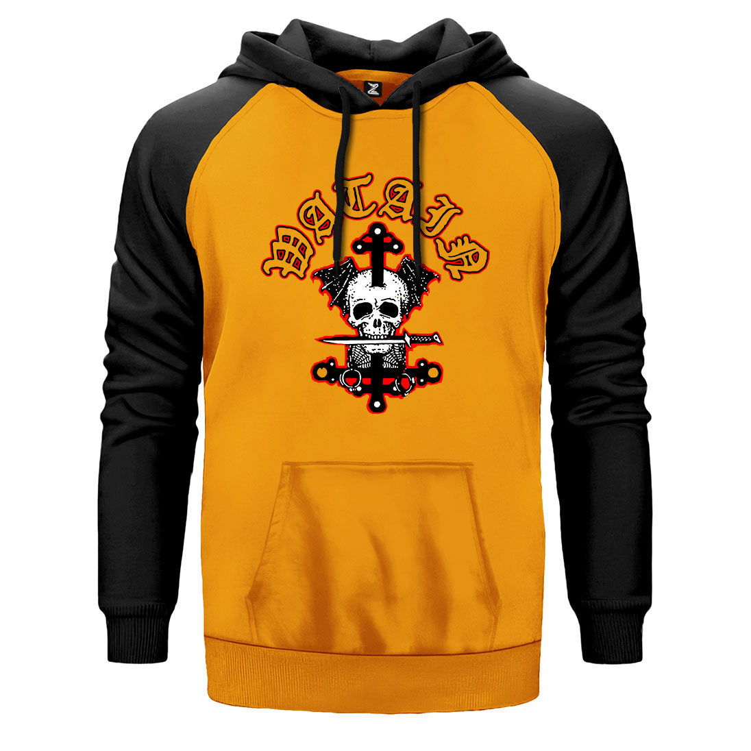 Watain Merch Deaths Head Çift Renk Reglan Kol Sweatshirt
