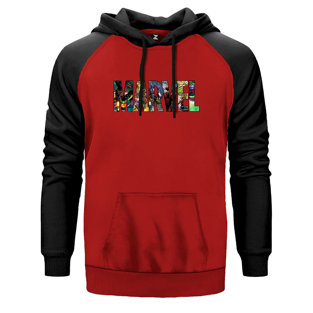 Marvel Heroes in Post Çift Renk Reglan Kol Sweatshirt