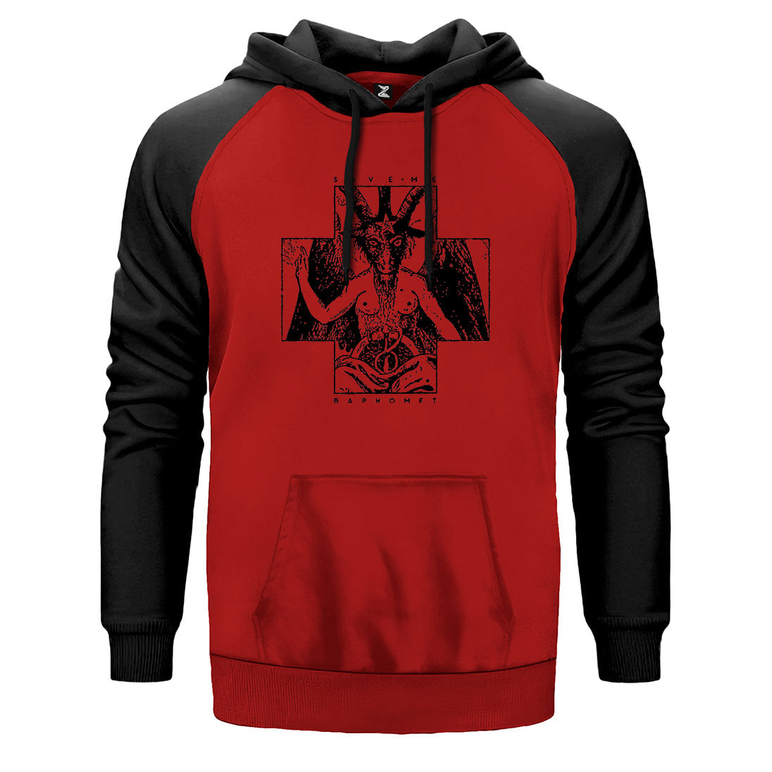Baphomet Save Me Çift Renk Reglan Kol Sweatshirt