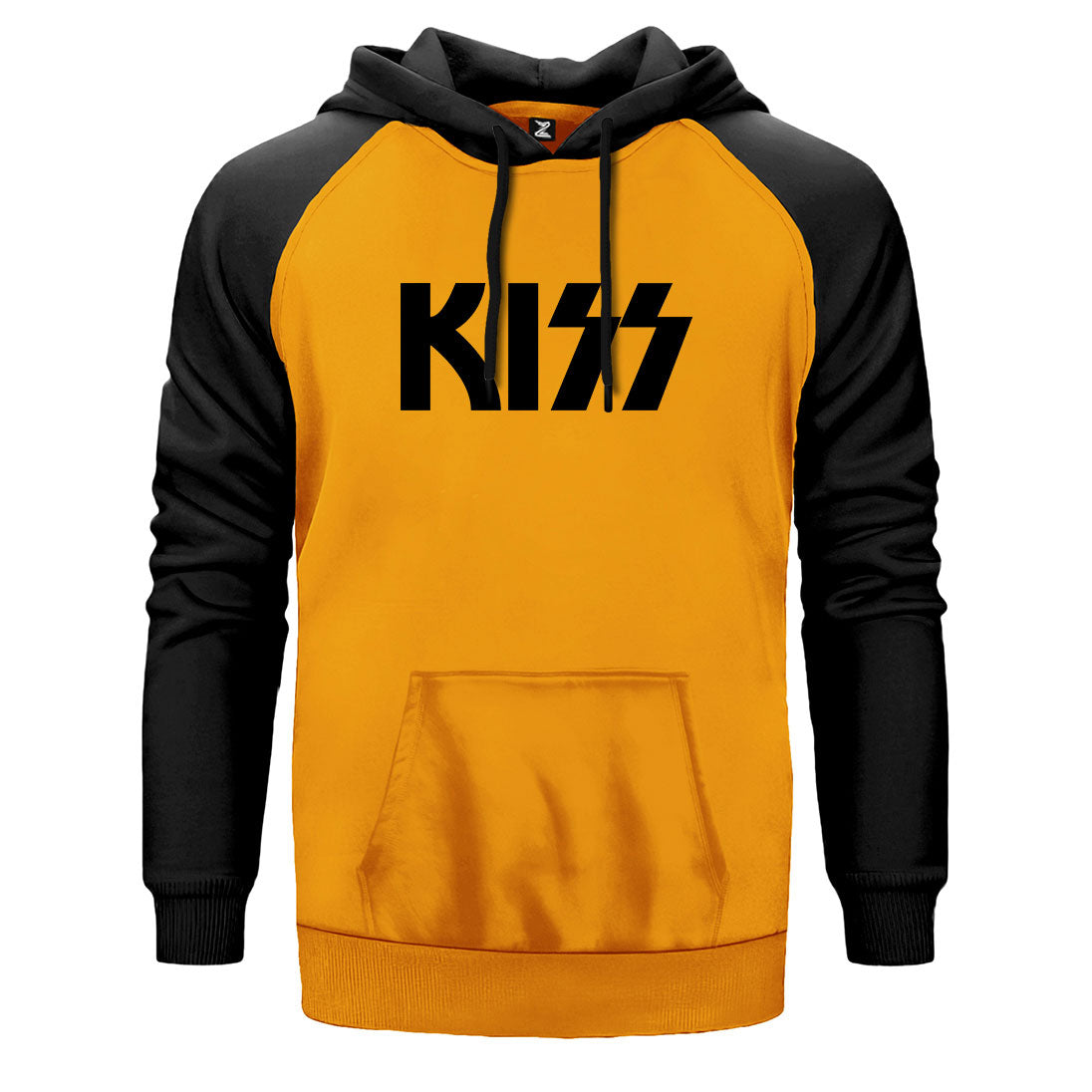 Kiss Logo 2 Çift Renk Reglan Kol Sweatshirt