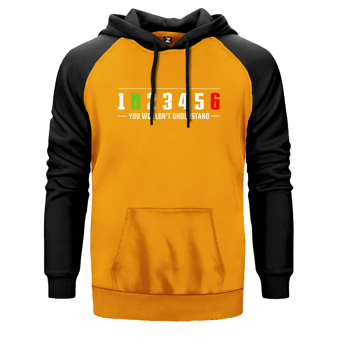 Motocycle Gears Çift Renk Reglan Kol Sweatshirt