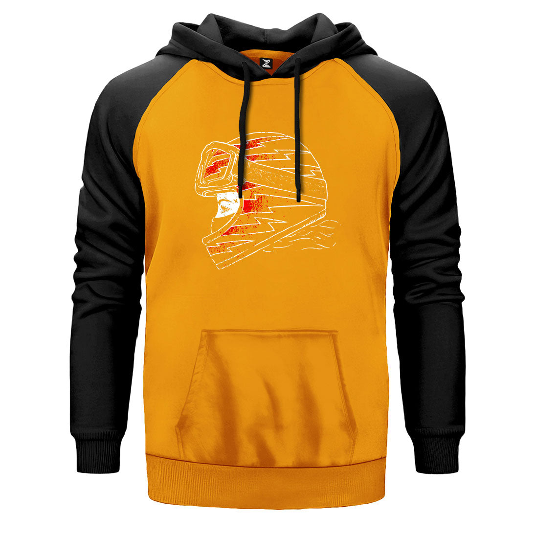 Motocycle Thunder Girl Çift Renk Reglan Kol Sweatshirt