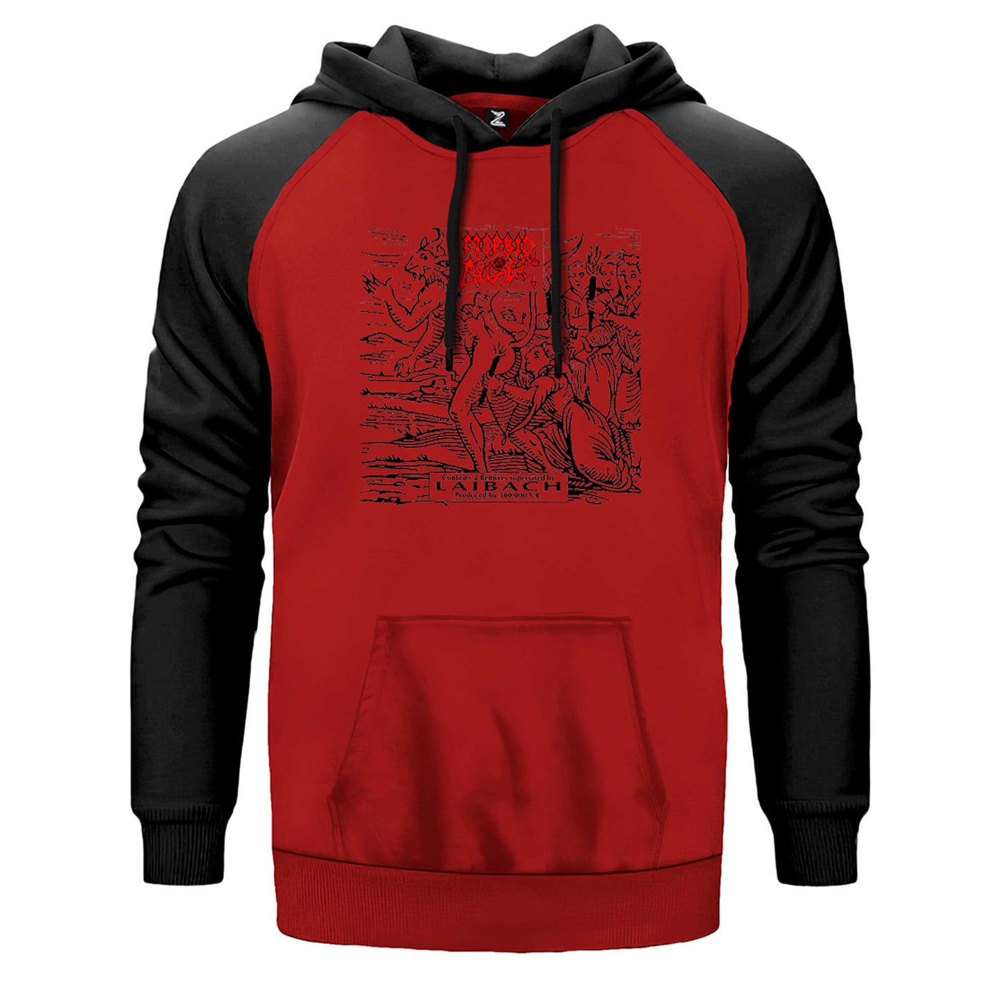 Morbid Angel Laibach Remixes Çift Renk Reglan Kol Sweatshirt