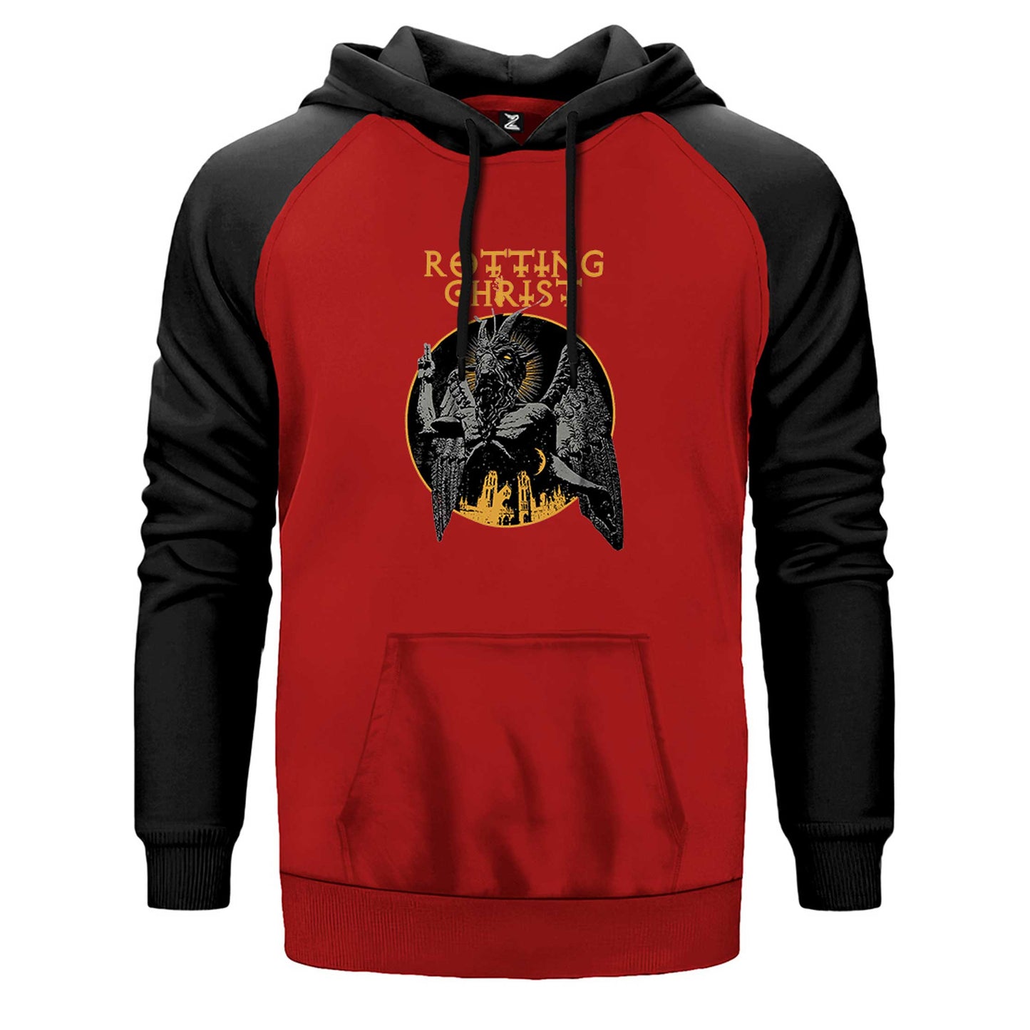 Rotting Christ Design Çift Renk Reglan Kol Sweatshirt