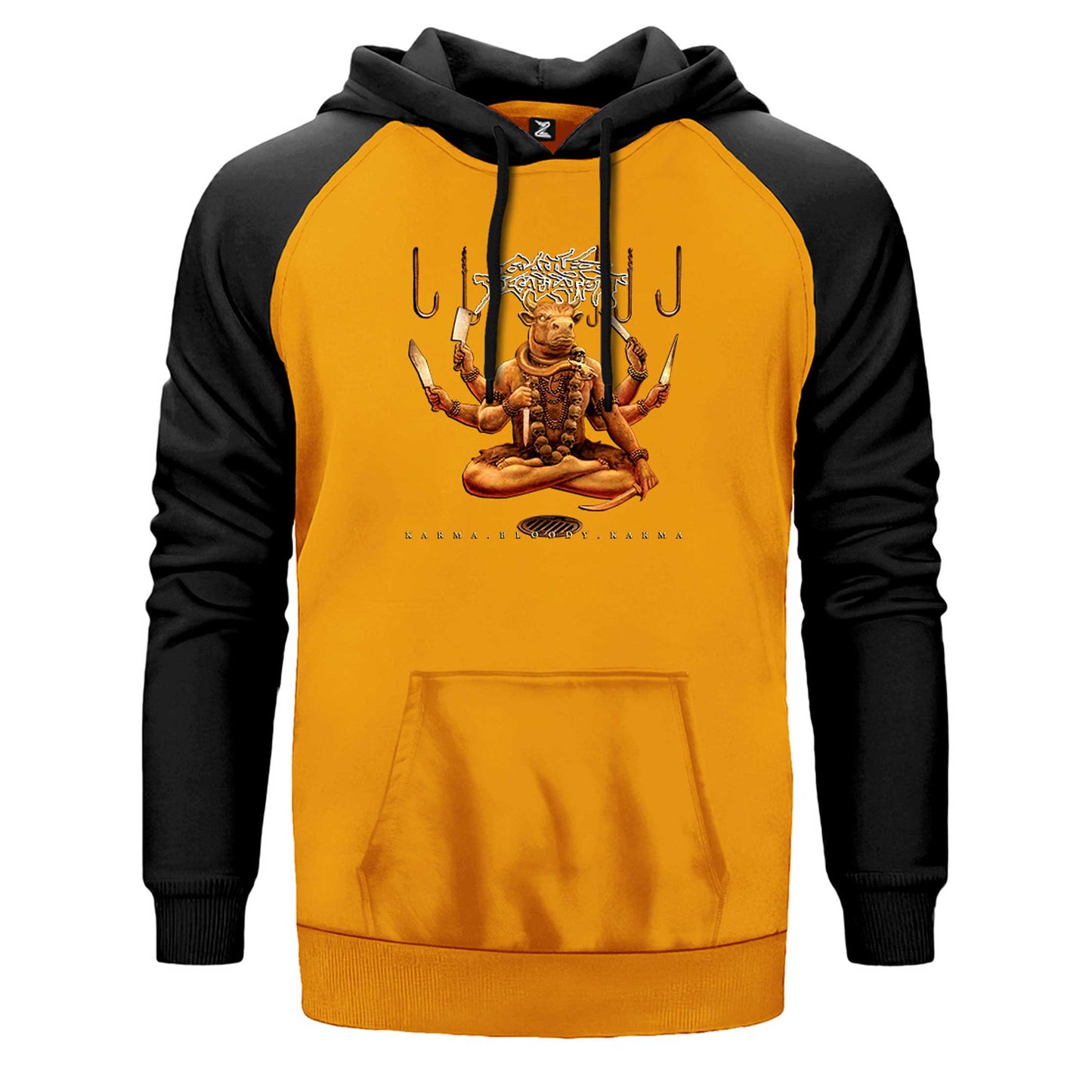 Cattle Decapitation Karma Bloody Karma Çift Renk Reglan Kol Sweatshirt