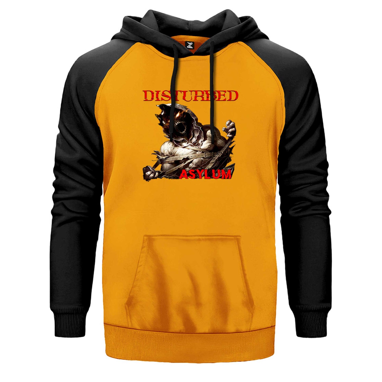Disturbed Asylum Çift Renk Reglan Kol Sweatshirt
