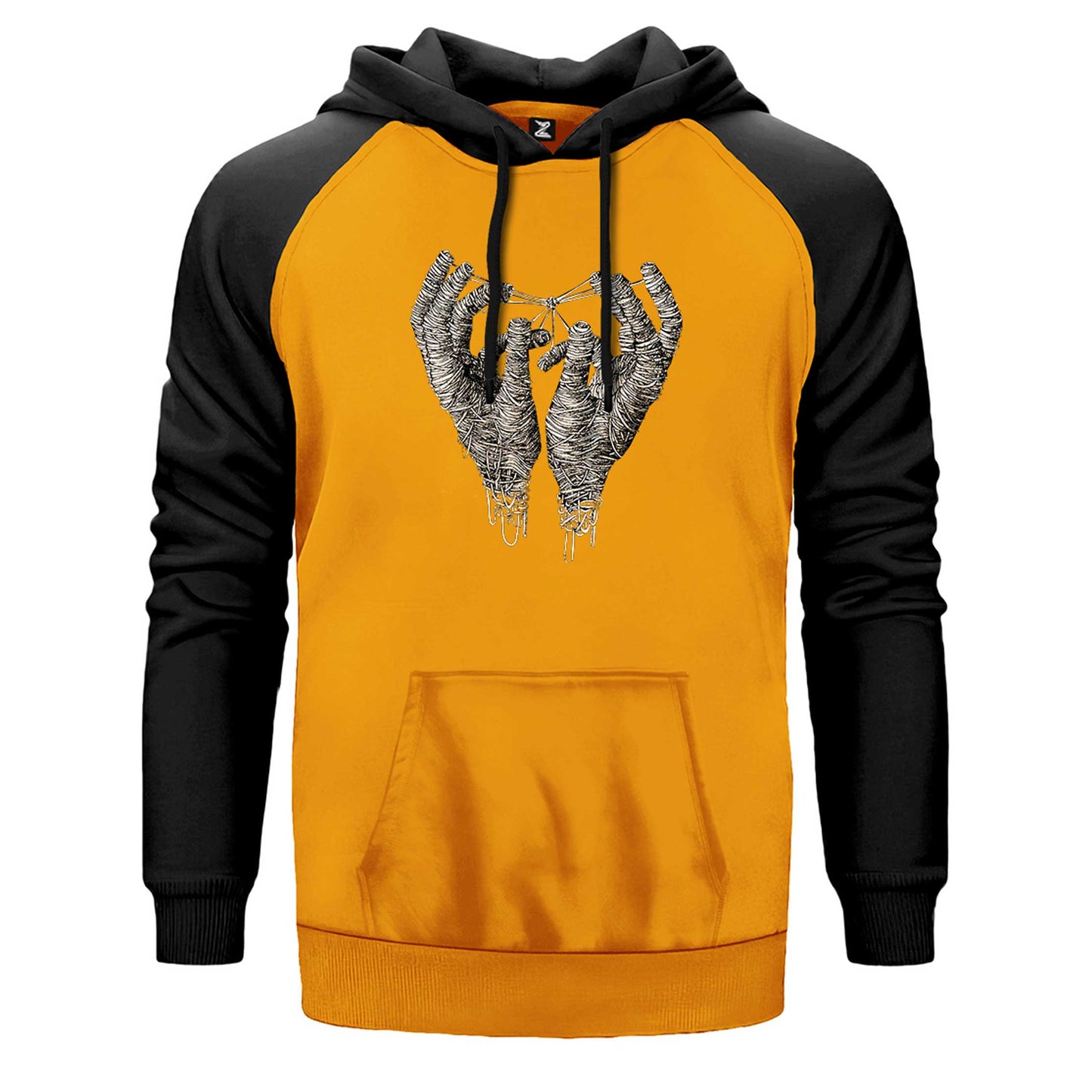 Mumya Eller Çift Renk Reglan Kol Sweatshirt