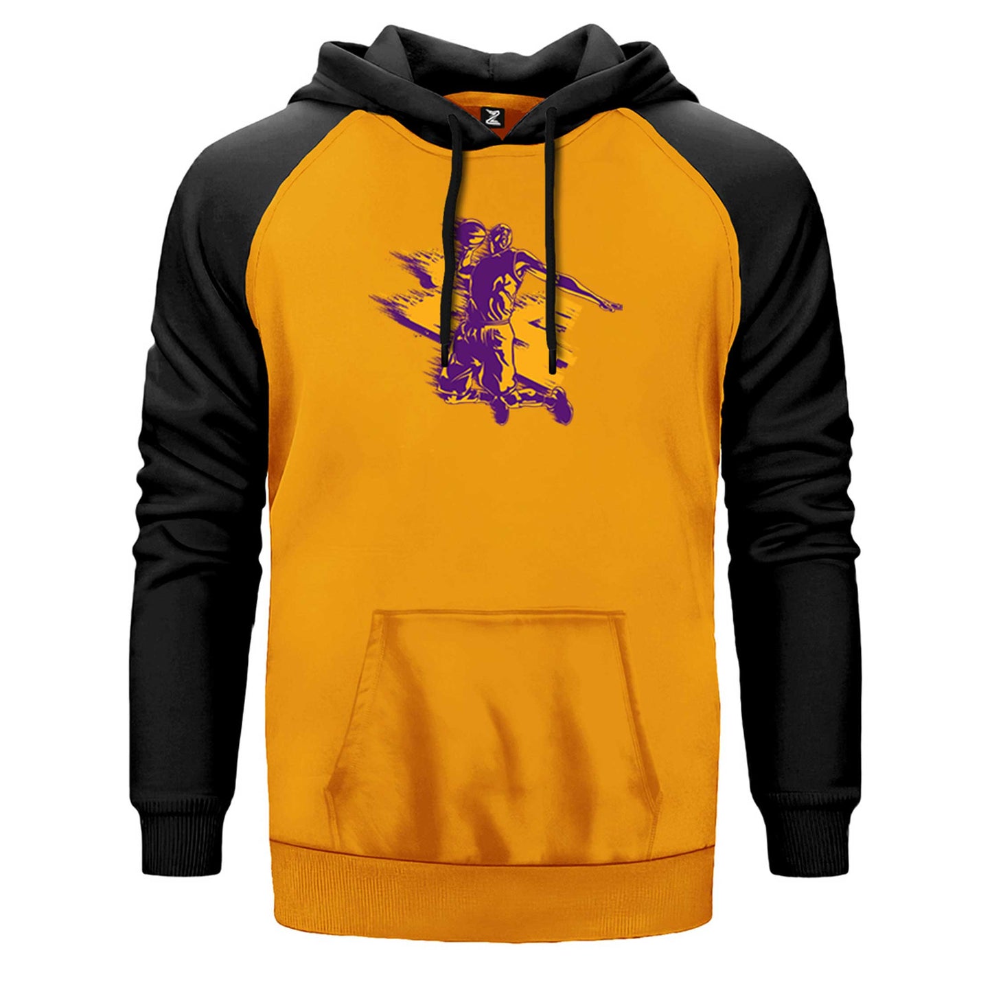 Kobe Bryant Silhouette Çift Renk Reglan Kol Sweatshirt