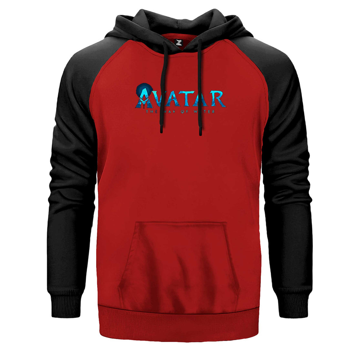 Avatar The Way of Water çift renk reglan kol kapşonlu sweatshirt - kırmızı