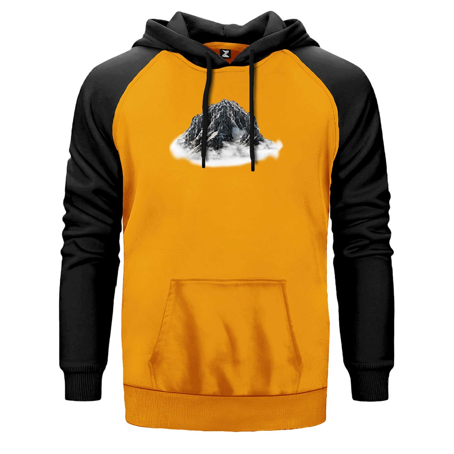 Snow Mountain Landscape Çift Renk Reglan Kol Sweatshirt