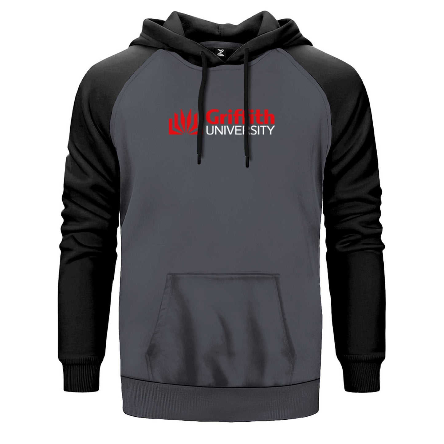 Griffith University Red Logo Çift Renk Reglan Kol Sweatshirt