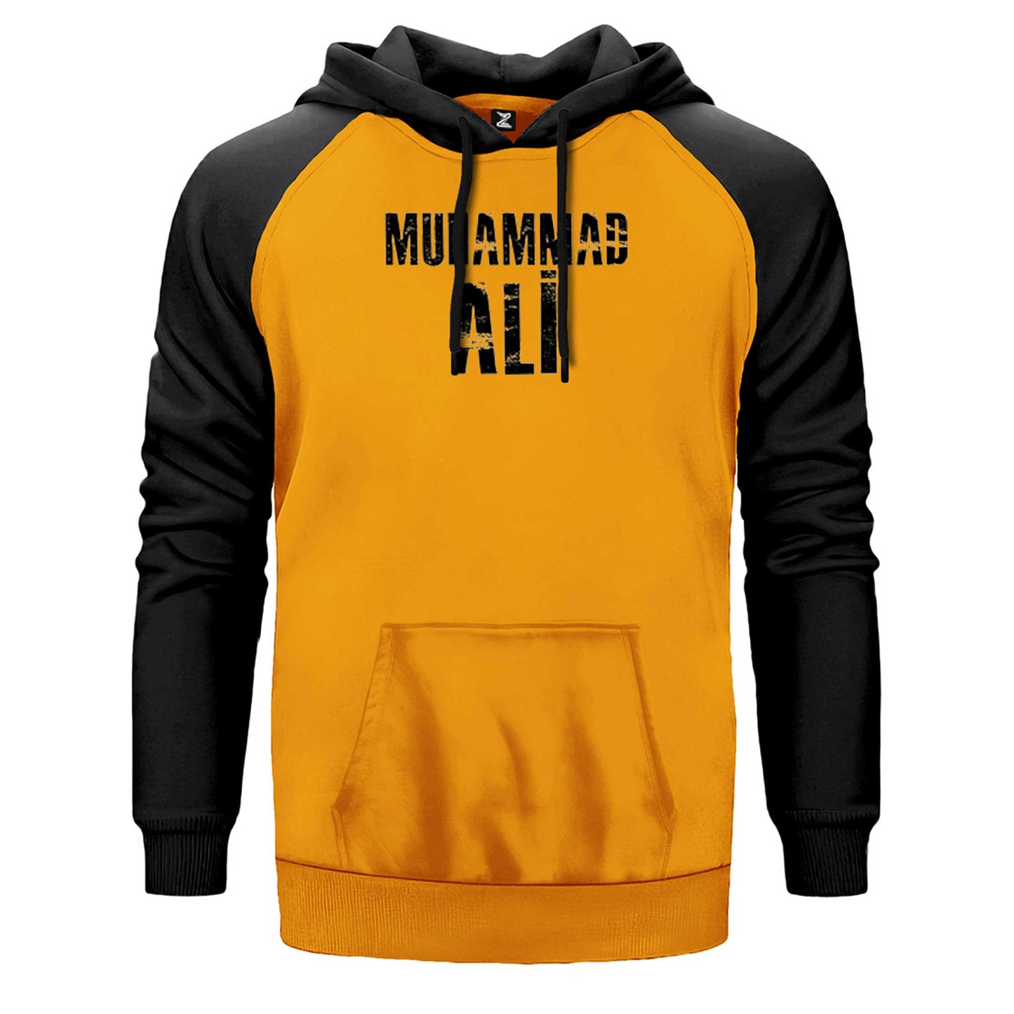 Muhammed Ali Black Text Çift Renk Reglan Kol Sweatshirt
