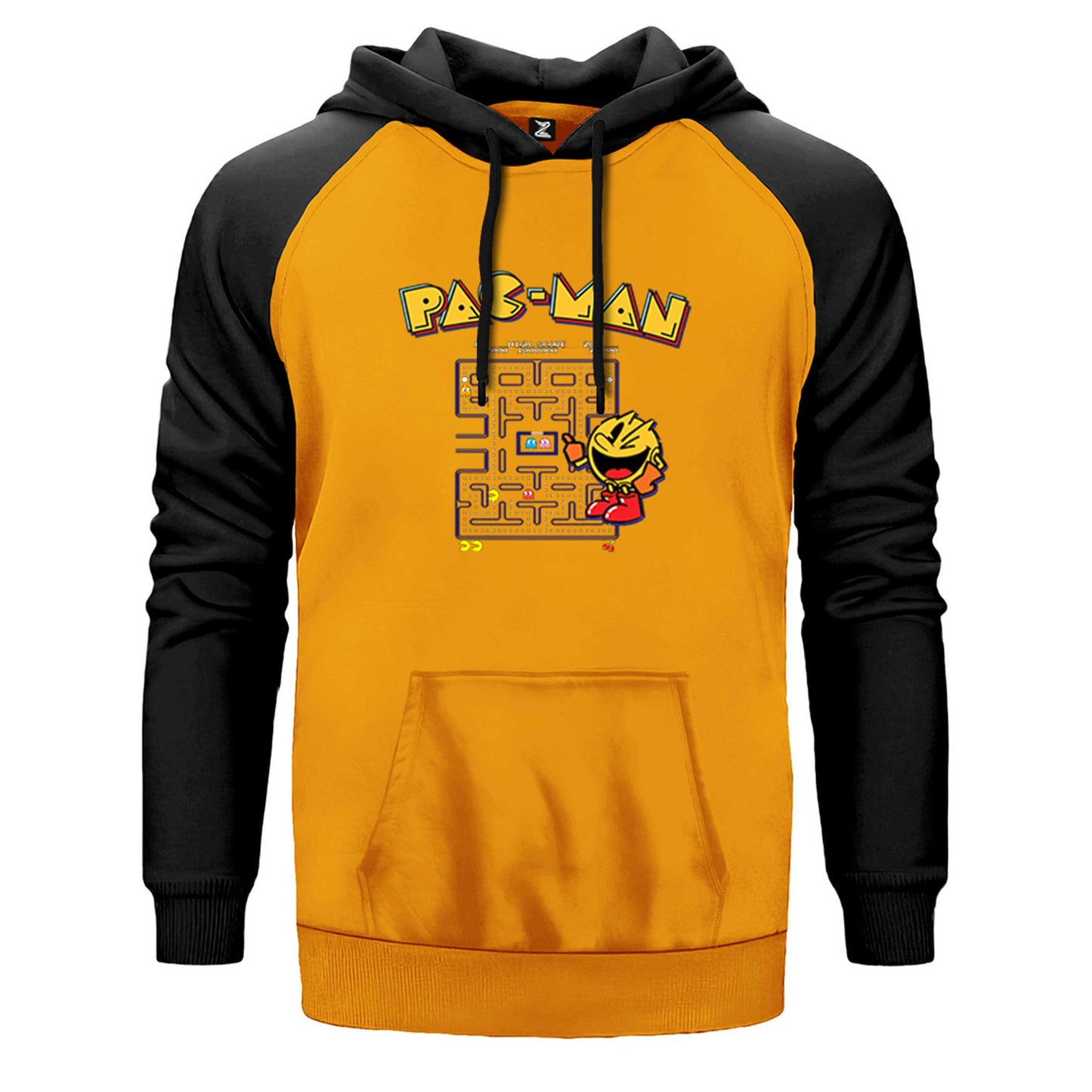 Pac-Man Eighties Çift Renk Reglan Kol Sweatshirt