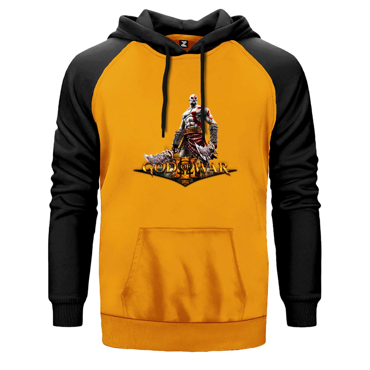 God of War Kratos Siluet Logo Çift Renk Reglan Kol Sweatshirt