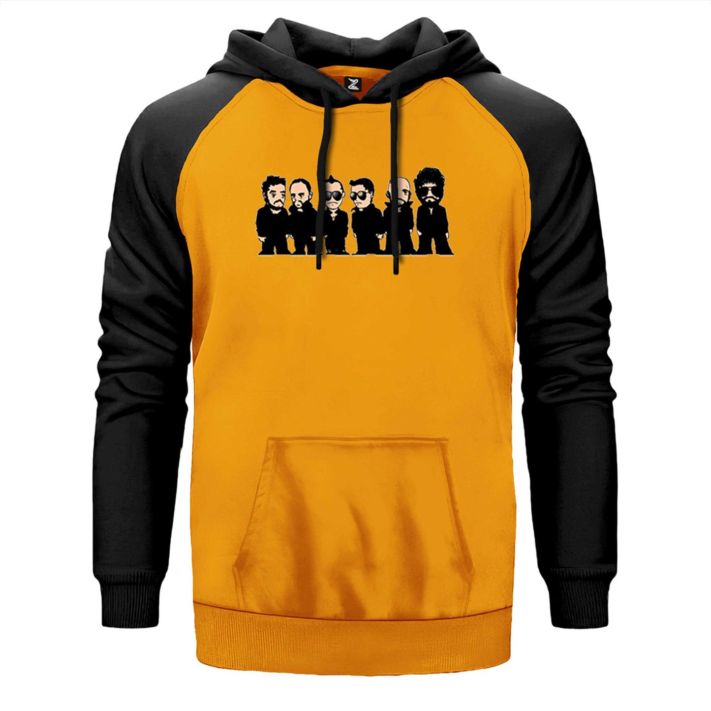 Linkin Park Minutes Cartoon Çift Renk Reglan Kol Sweatshirt
