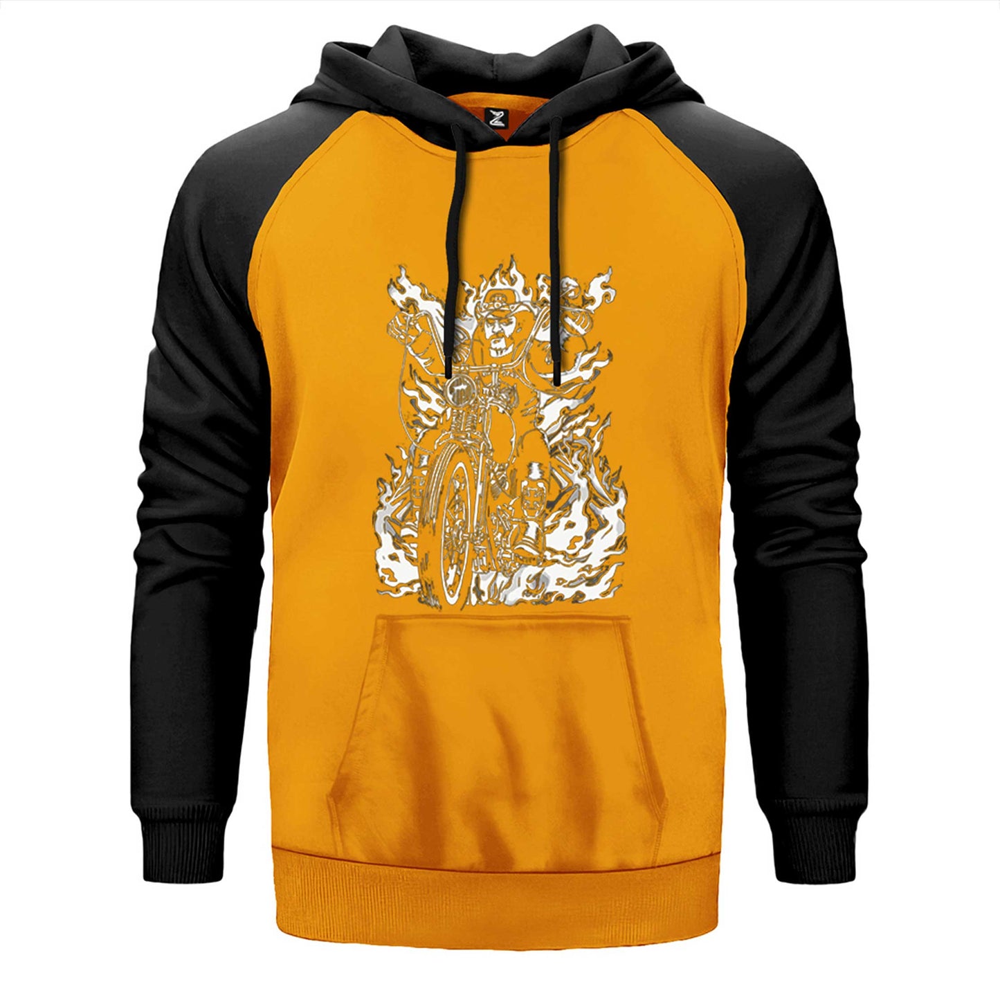 Motörhead Lemmy Kilmister Motorbike Fire Çift Renk Reglan Kol Sweatshirt