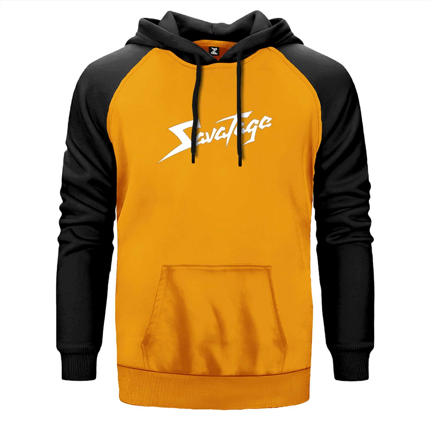 Savatage Logo Yazı Çift Renk Reglan Kol Sweatshirt