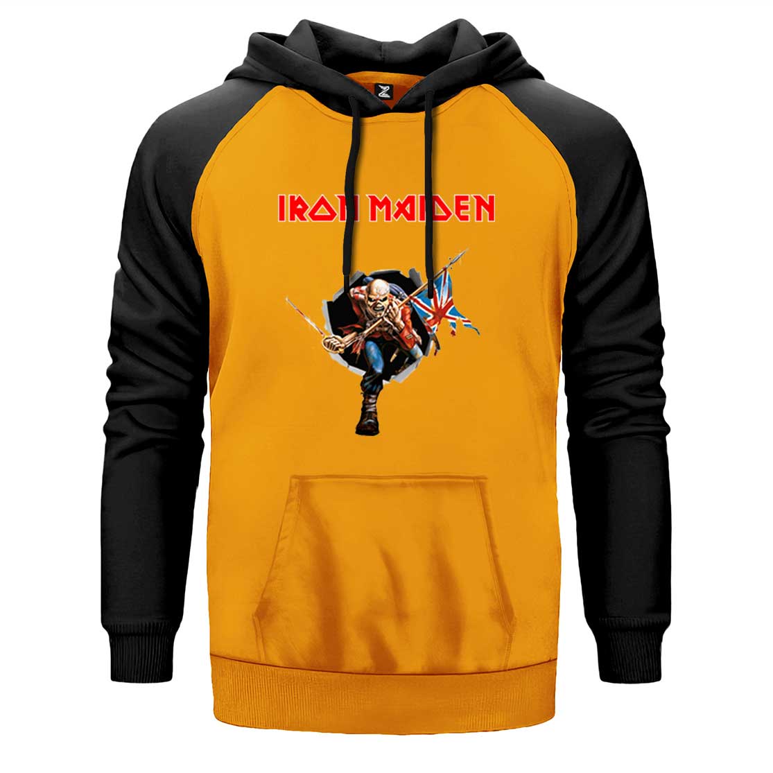 Iron Maiden Trooper Çift Renk Reglan Kol Sweatshirt