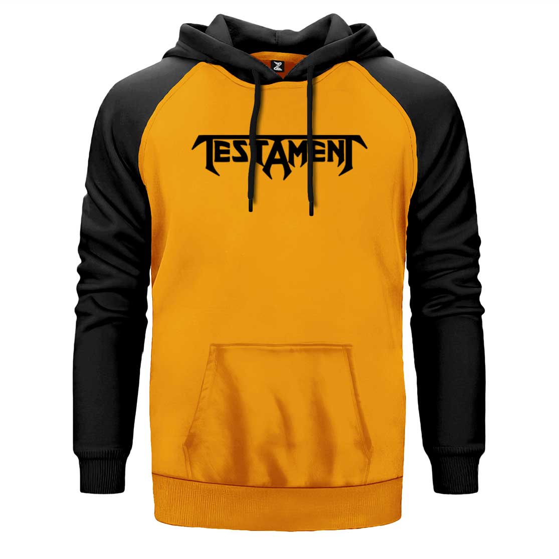 Testament Logo Text Çift Renk Reglan Kol Sweatshirt