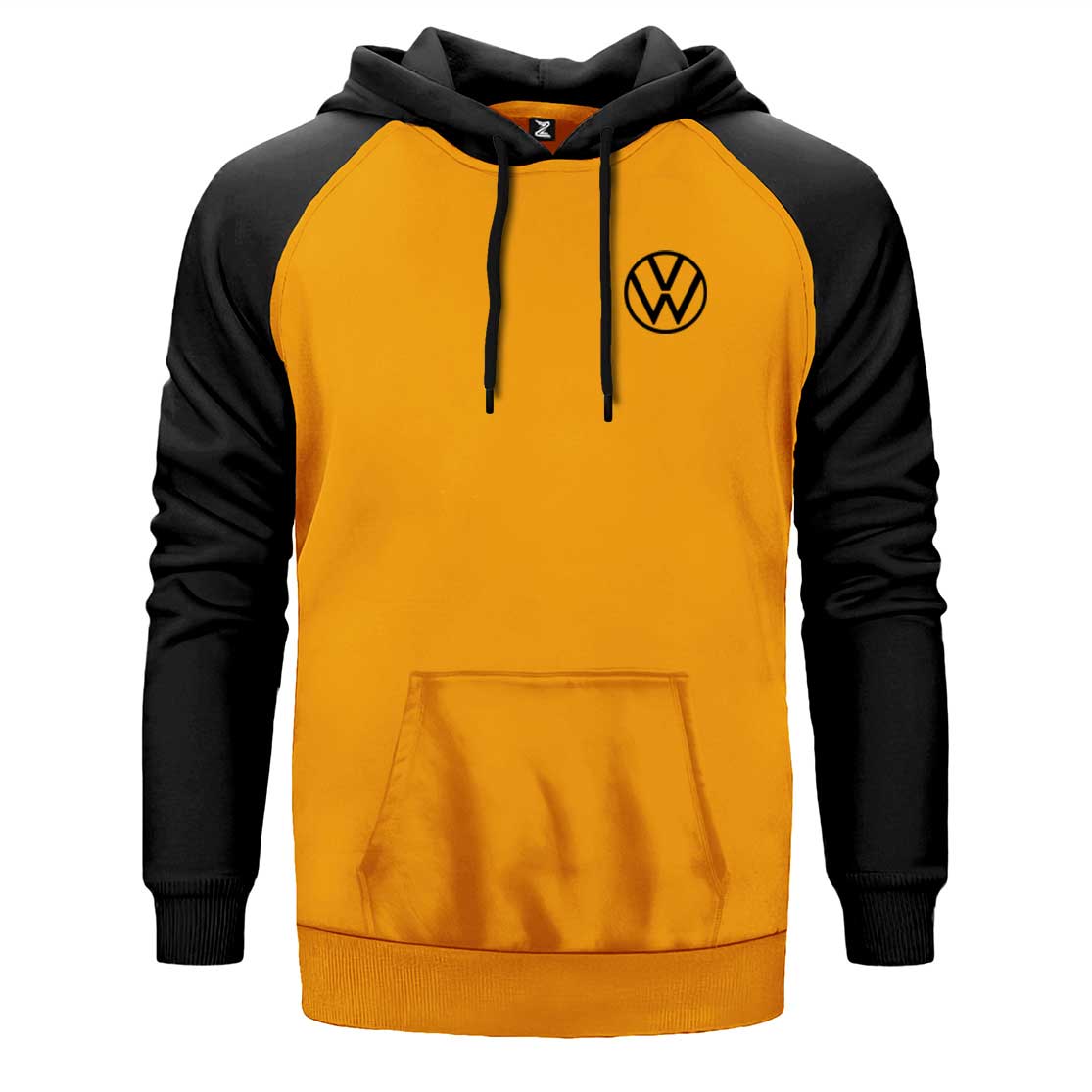 Volkswagen New Black Logo Çift Renk Reglan Kol Sweatshirt