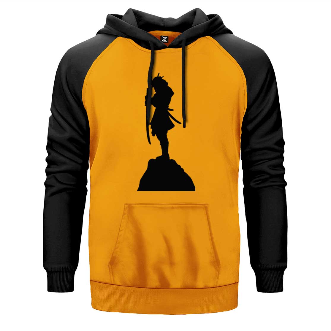 Samurai Portre Çift Renk Reglan Kol Sweatshirt
