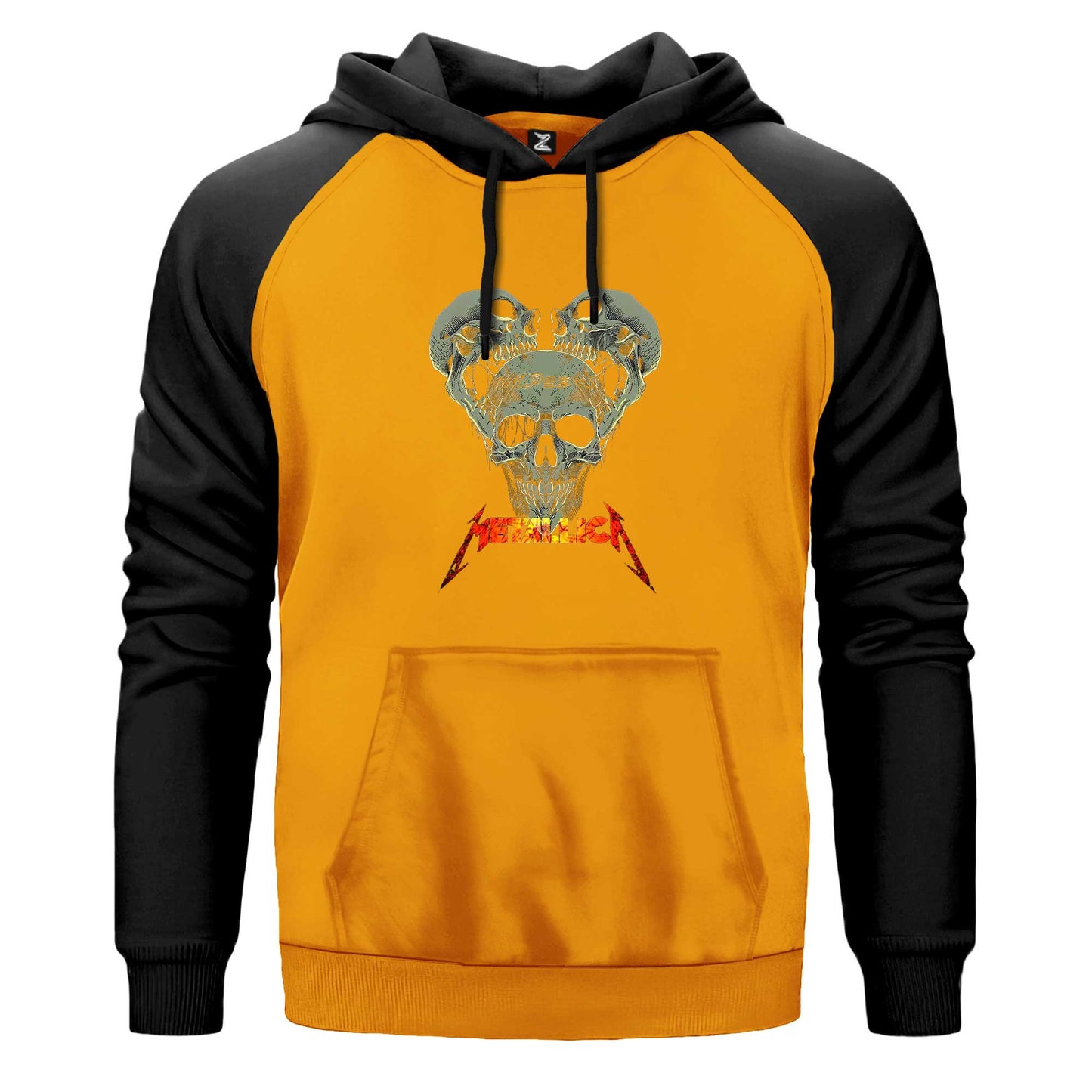 Metallica 3 Dry Heads Çift Renk Reglan Kol Sweatshirt Kapşonlu