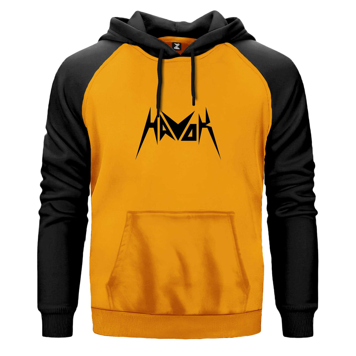 Havok Logo Çift Renk Reglan Kol Sweatshirt Kapşonlu