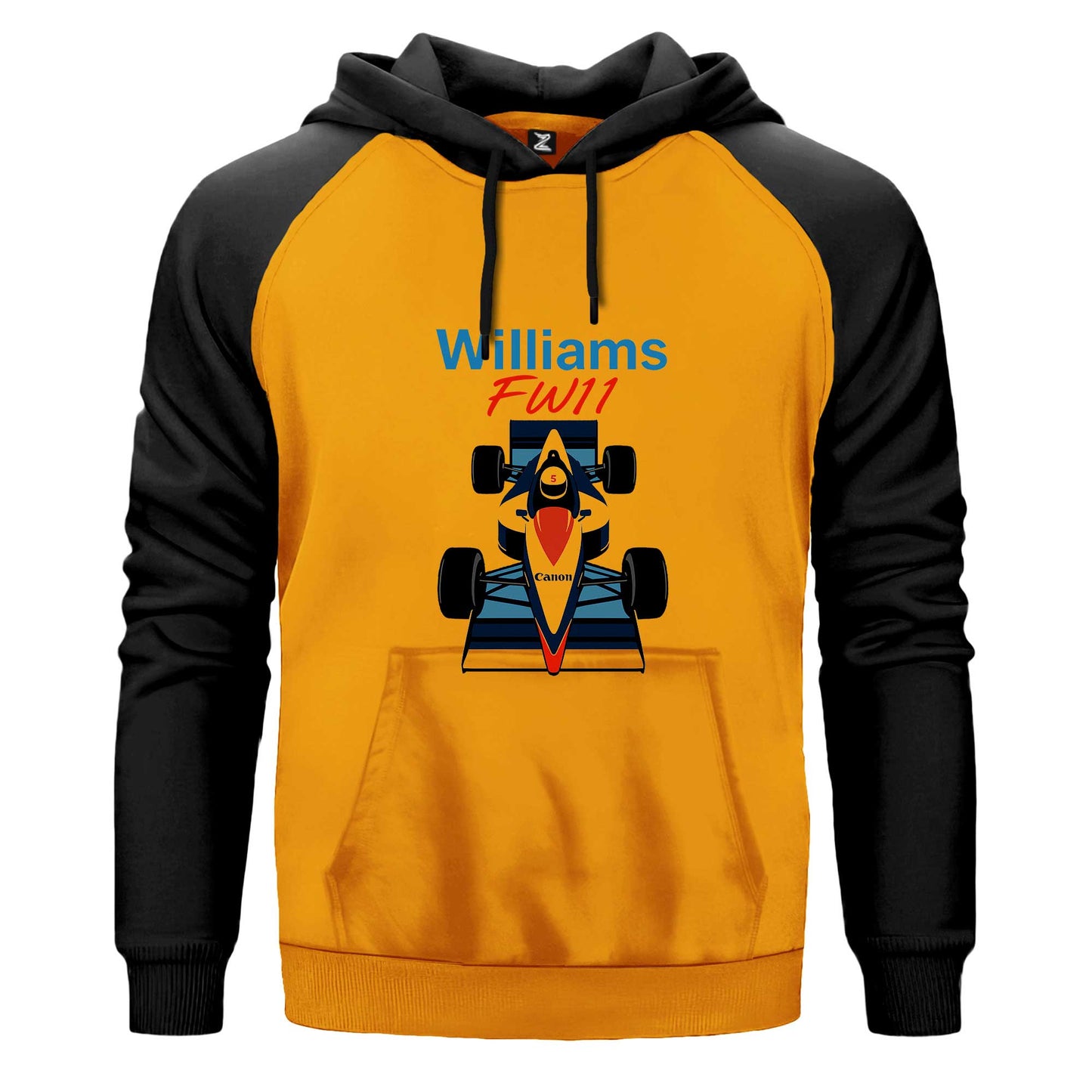 F1 Williams Çift Renk Reglan Kol Sweatshirt Kapşonlu